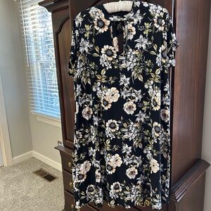 Floral Black Dress